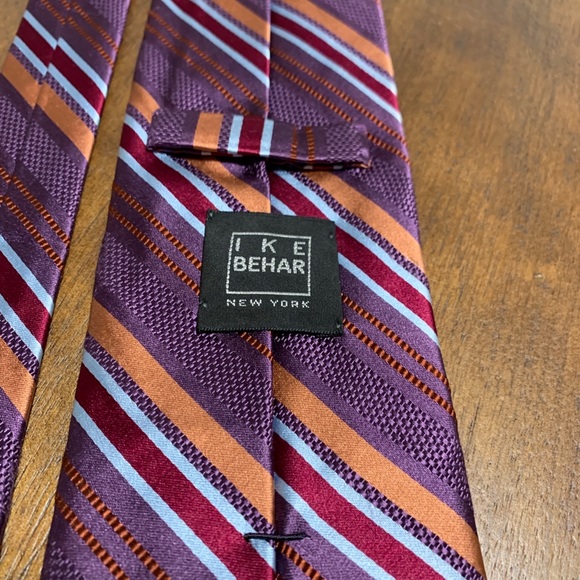 Stripe silk neck tie - Picture 3 of 3